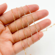 1653CTT.  Gold Filled and Sterling Silver Long and Short Link Chain